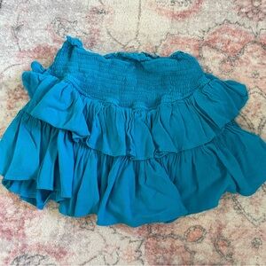 Teal Ruffled Women's Skirt